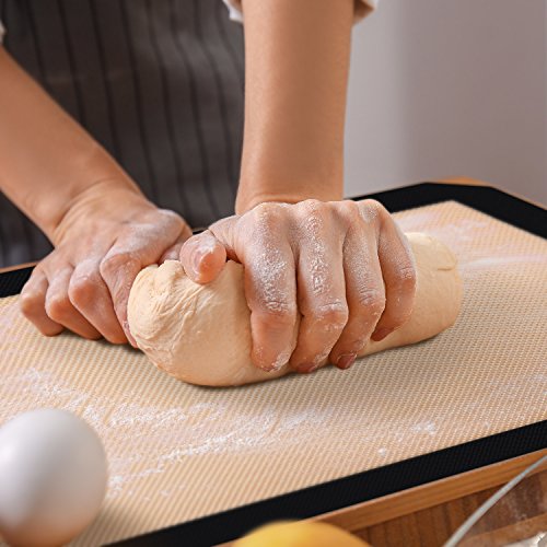 Love-KANKEI Silikon Backmatte Dauerbackfolie Backunterlage Antihaftbeschichtet, BPA frei, 2 Stück, 29.5 x 42 cm - 5