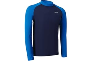 HMILES H.MILES Rash Guard Homme Manches Courtes Protection Solaire UV (UPF) 50+ Anti-UV Haut Surf Plage Natation Plongée T-Shirt Neoprene