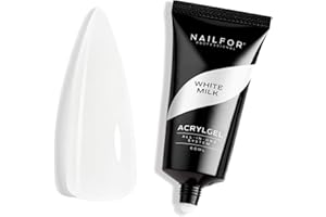 Nailfor Acrylgel WHITE MILK 30ML In Tubo Per Ricostruzione Unghie 30ml Made In Usa Facile Allungamento Estensione Unghie Professionale Rapida, Veloce E Resistente - Made in USA