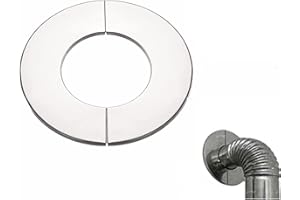 Beekeg Rosetta per canna fumaria, rosetta di copertura in acciaio inox, manicotto per tubo, accessorio per camino, rosetta (rosetta di copertura, DN 150 mm)