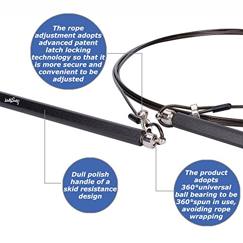 Springseil, WodsWod Speed Rope – Ideal für: Boxen, Crossfit, MMA, WOD - 2