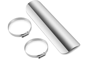 Bouclier Thermique, Pare Chaleur Échappement de Moto, Cache de Silencieux D'échappement de Moto, Couvercle Protection D'échappementThermique Tuyau D'échappement Heat Shield(Argent)
