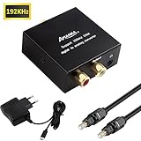 Convierte Señales de Audio Digital Coaxiales o Toslink a Audio Analógico L / R y Se Conecta a Un Dispositivo Externo como un Amplificador a Través de Conectores RCA Estándar