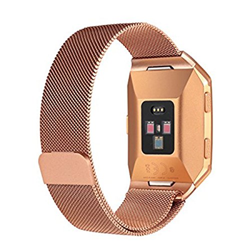 Preisvergleich Produktbild Royalr Magnet-Verschluss-Edelstahl-Uhrenarmb... für Fitbit ionischen