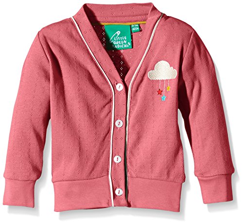 Little Green Radicals Baby-Girls Sunset Pointelle Cardigan, Pink, 9-12 Months