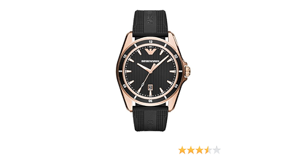 Emporio Armani Orologio Analogico Quarzo Uomo con Cinturino in Silicone  AR11101 : Amazon.it: Orologi