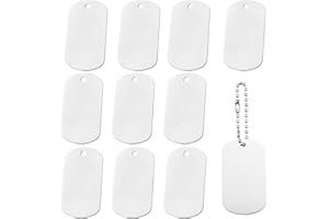 ICELSA 25 Pezzi Medagliette da Incidere Targhetta, Cane Personalizzata Targhetta in Alluminio Timbratura in Alluminio Targhette per Gioielli, Ciondoli, Collane, Ornamenti per Animali Domestici