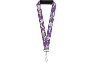 BUCKLE-DOWN Cordon à boucle vers le bas - 1.0 - Fée Clochette - Fleurs - Étoiles - Tête de mort - Violet