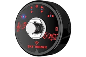 Djioyer Bluetooth Page Turner, Sheet Music Page Turner - Interruptor de pie, compatible automático universal para ordenador de teléfono