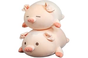 Kekeso Mignon Cochon en Peluche Jouets en Peluche Doux Gros Cochon en Peluche éTreignant Oreiller Cochon Animal PoupéE Jouet Coussin Oreiller Cadeaux pour Les Enfants (60cm, Big Eyes)