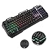 Produktbild AURSEN Wired Beleuchtete Gaming Keyboard (Tastatur Kabelgebunden, Ergonomisches Design, QWERTZ-Layout Deutsch, USB, Schwarz)