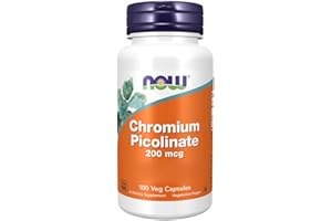 Now Foods, Chromium Picolinate, 200mcg, 100 Vegan Capsules, Lab-Tested, Soy Free, Gluten Free, Vegetarian, Non-GMO