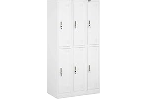 Fromm & Starck Armoire Vestiaire Métallique Casier À Casiers Métal Star_MCAB_32 (6 Casiers, Capacité 200 kg, Verrouillable, Tôle d'acier, 12 Clés)