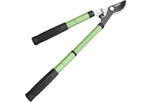 GARDENWORK Telescopic Loppers for Gardening,43-58cm Extendable Rubber Handles,Bypass Lopper with SK5 Alloy Blades,Tree loppers for Fruit Trees, Branches and Bushes,Cutting 5cm Trees,Green