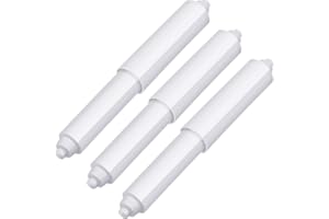 BEMEMO 3 Pack Toilet Paper Holder Roller Toilet Tissue Holder Replacement Plastic Spring Loaded (White Point End)