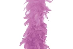 KARNEVALSTEUFEL.DE KarnevalsTeufel Piuma sciarpa tinta unita, da diversi colori e densità di piume selezionabili Federstola piuma costume anni '20 Charleston Burlesque accogliente (Pastello lilla)