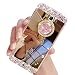 Produktbild Mirror Hülle Spiegel Case für Samsung Galaxy J7 (2017), Sunroyal Luxury Weich Cover mit Ring Fingerhalterung Ring Ständer Ring Holder Glänzend Glitzer Diamant Kristall Bling Bling Rückseite Bumper Schutzhülle Kratzfeste Dauerhaft Schock-Beweis Handyhülle für Samsung Galaxy J7 (2017)-Gold