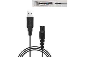 AZWOOD Cavo di ricarica USB di ricambio per rasoio Hatteker, cavo di ricambio ricaricabile USB compatibile con Hatteker RFC-588 598 692 696 9598 7568 Trimmer per barba