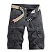 Produktbild ODRD Männer Jogging Hosen Männer Casual Pure Color Outdoor Pocket Strand Arbeitshose Cargo Shorts Hose Herren Yoga Pants Yogahosen Laufhose Sweathose Trainingshose Outdoor Sport