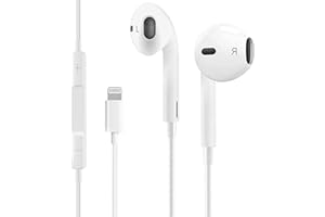 TECH SENSE LAB In-Ear Headphones iPhone 14 【Apple MFI Certified】 Lightning Earphones HiFi Audio Stereo with Microphone & Volume Control Headset Compatible with iPhone 14/14 Pro/13/12/SE/11/X/XR/8/7 Plus