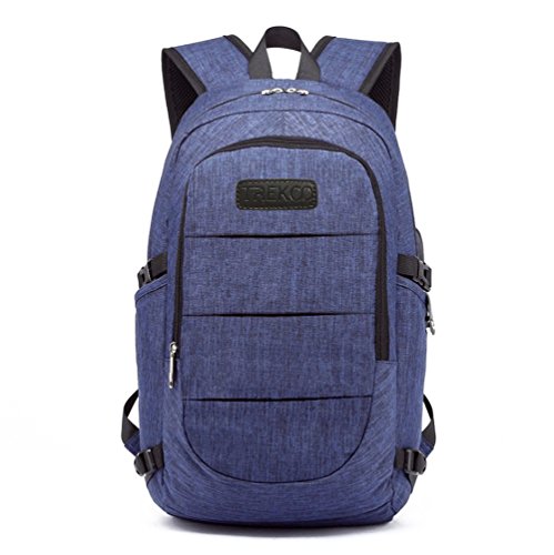 TREKOO Laptop-Rucks  cke Damen Herren f  r 15 6 zoll Notebook Tasche mit USB Ladeport Stylishe Leichtgewichtiger Business Rucksack Cityrucksack f  r B