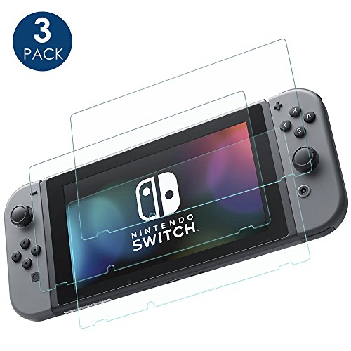 [3 Stück]Für Nintendo Switch Displayschutzfolie, Simpeak 0.33mm 9H Gehärtetem Glas Panzerglas HD-display/Anti-water, Oil and Fingerprints Glas Displayschutzfolie für Nintendo Switch [Nintendo Switch]