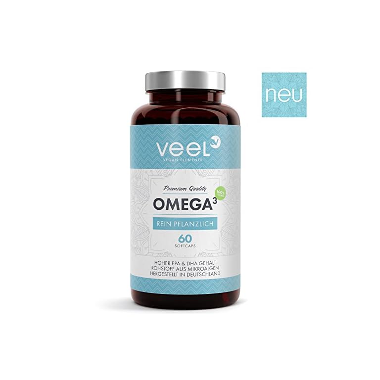 Omega 3 Kapseln Vegan mit Vitamin E Ohne ekligen Fischgeschmack