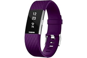 FunBand® Correa para Fitbit Charge 2, Edición Especial Soft Silicona Deportes Recambio de Pulseras Ajustable Reemplazo Accesorios para Reloj Fitbit Charge 2 Pulsera de Actividad Pequeño y Grande