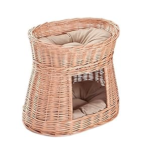 S de wicker24 481 – 50/P Gato Cesta de Mimbre, Cesta, honiggelb, 50 x 40 x 45 cm