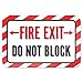 Produktbild Fire Exit nicht Block 30,5 x 45,7 cm Metall Schild