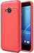 Produktbild HTC U11 Life Hülle, KuGi Slim Weiches Stoßsicheres Gehäuse mit Spezial-Hexagon Texture Schutzhülle Soft Hüllen Handyhülle für HTC U11 Life Smartphone (Rot)