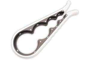 LEDDY LIVING Apribarattoli Universale in Gomma Bianca - Apriscatole Ergonomico Antiscivolo Multifunzione per Cucina, Bar e Ristorante, Ideale per Anziani, Donne, Bambini e Persone con Artrite