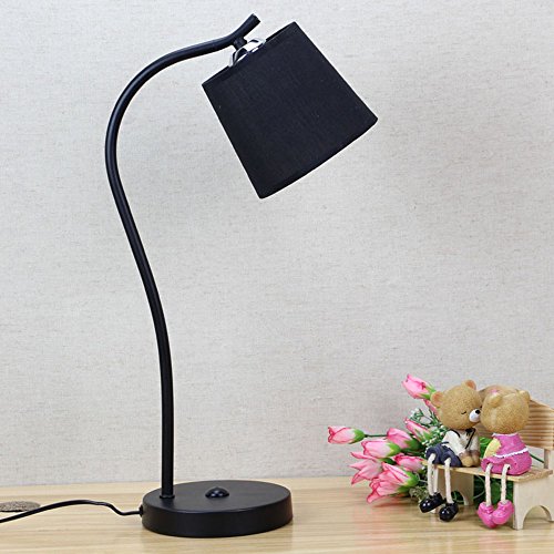 Preisvergleich Produktbild E27 Europäische LED Einfach und Modern Schreibtischlampen Wohnzimmer Studie Schlafzimmer Kreative Nachttischlampe Leselampe Tischlampe Licht Die Leuchten (black)