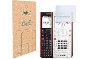 WYNGS Tempered glass display protection film compatible with Texas Instruments TI Nspire CX II-T/TI Nspire CX II-T CAS (2 pcs.)