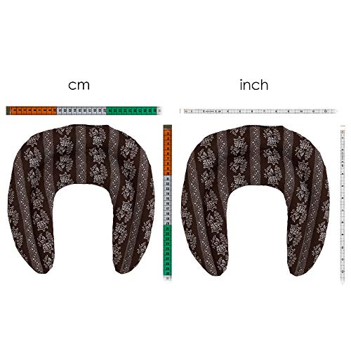 Rapssamen Nackenhörnchen mit Kammern Blumen-braun | Rapssamenkissen | Nackenkissen | Wärmekissen für Nacken