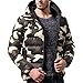 Produktbild Mantel Herren,Herren Herbst und Winter Mantel Jacke Tarnung Schneeflocke mit Kapuze Daunenjacke,Binggong Herren Mantel