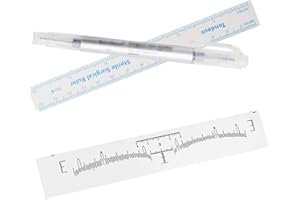 YOUU Tattoo Marker Hautmarker Positionierstift Permanent Makeup Body Art Beauty Tool mit einem sterilen chirurgischen Lineal und 20 Stück Augenbrauenlineal Einwegkleber für Augenbrauen