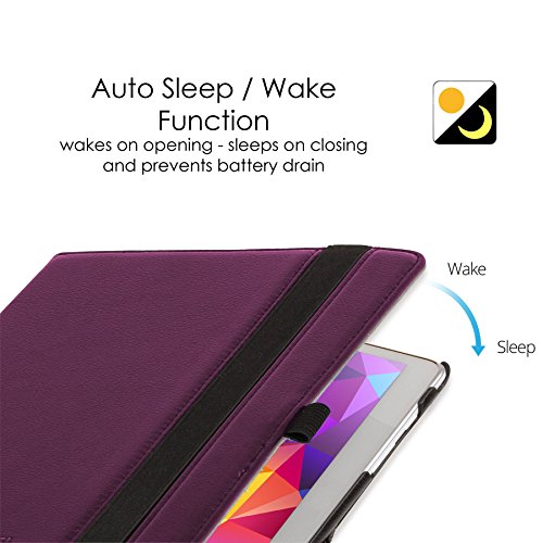 ForeFront Cases® Neue Leder Drehbar Hülle / Tasche / Case / Cover für Samsung Galaxy Tab S 10.5 T800 – Rundum-Geräteschutz und intelligente Auto-Sleep-Wake-Funktion mit 3-JAHRES-GARANTIE VON FOREFRONT CASES – inkl. Eingabestift - 6