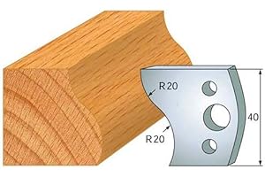 LUXOUTILS 009 : Jeu de 2 fers doucine ht 40 mm pour porte outils entr'axe plot 24 mm