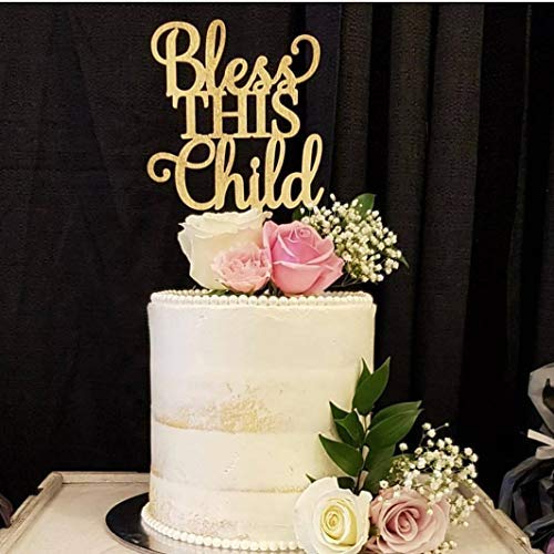 Buy JeremyHar75 Bless this Child Cake Topper Baptism Cake Topper First