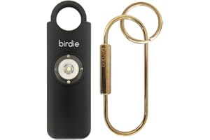 SHE'S BIRDIE She’s Birdie–The Original Personal Safety Alarm for Women by Women–Loud Siren, Strobe Light and Key Chain in a Variety of Colors (Charcoal)