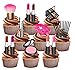 Produktbild Party-Kuchendekoration, Motiv Make-up/Kosmetik, essbar, zum Aufstecken, 36 Stück