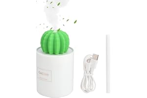 GAESHOW Humidifier for Bedroom, Humidifier for Baby with 4H Auto-Off, Cool Mist Humidifiers with Night Light, 280ml Cactus Humidifier, Whisper Quiet USB Humidifiers for Bedroom, Home, Office Desk