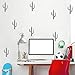 Produktbild yanqiao Desert Pflanzen Cactus Set von 13 Wohnzimmer Wall Art Decals Abnehmbare Kakteen, Gold Grau