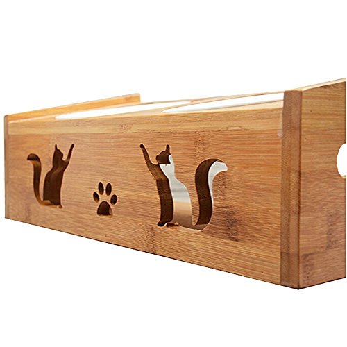 Cat-Ear-Pet-Food-Wooden-TableDog-and-Cat-Diner-Pet-FeederWood-Wood-Dining-Table-with-Double-Bowl-Raised-Stand-Comes-with-Extra-Two-Ceramics-Bowls-Perfect-for-Pets