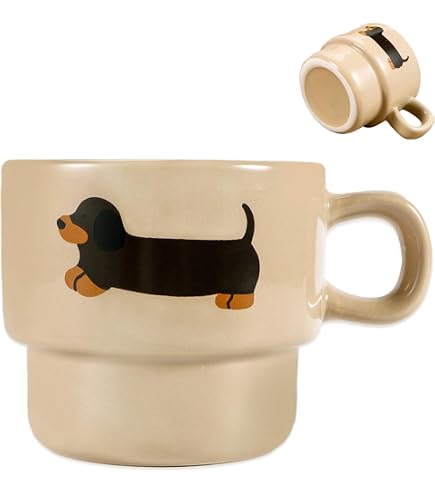 Mug Et Accessoires Céramique Animaux Peints à La Main – Teckel, éléphant, Singe, Zèbre, Cadeau Original