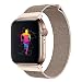 Produktbild MUEN Smartwatch Armband Kompatibel für iWatch Milanese Ersatz Zubehör Uhrenarmband Kompatibel für iWatch Strap Serie 4,3,2,1 (38mm/40mm, Champagner Gold)