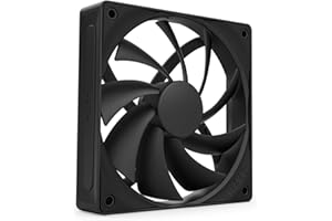 NZXT F120Q | Ventilateur silencieux de 120 mm pour boîtier de PC | Entrée ou sortie | Structure biseautée pour un air concentré | Paliers hydrodynamiques | Bruit faible | Commande MLI | Noir