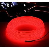 ASTRALED Kırmızı 5 metre Universal İp Neon Led Ara&ccedil; İ&ccedil;i Aydınlatma 12V LED İp Formlu Trim