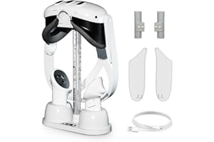 ZHIXTEU Quest 3 Charging Dock for Meta Quest 3, VR Glasses Headset Stand VR Controller Mount, Charging Station for Meta Quest 3